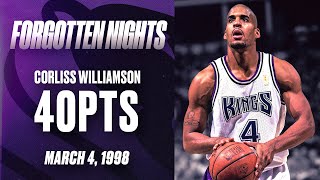 Forgotten Nights Corliss Williamson 40 PTS vs Pistons  03041998 [upl. by Eceirtal369]