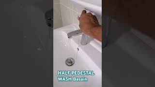 Half Pedestal Wash basin wash basin design plumbing shorts short shortvideo [upl. by Arhoz]