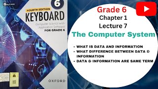 WHAT IS DATA AND INFORMATION LEC7 GRADE6KEYBOARD COMPUTER SCIENCE WITH APPLICATION SOFTWARE [upl. by Htieh592]