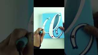 How To Make 3D Letters Letter C in Commercial Script out of XPS Foam shorts [upl. by Ocihc381]