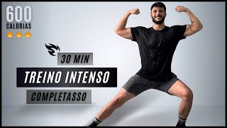 Treino Hiit de 30 MIN para gastar 600 calorias  sem repetições sem equipamentos em casa [upl. by Paulie]