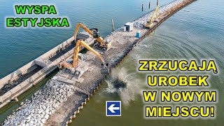 Wyspa Estyjska  zrzucają urobek w nowym miejscu [upl. by Nosyarg126]