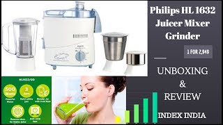 Philips HL1632 500 Juicer Mixer Grinder How to use video INDEX INDIA [upl. by Froma780]