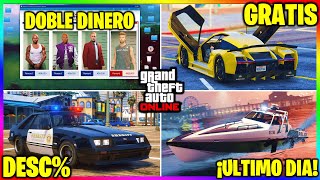 NUEVA ACTUALIZACION en GTA PREDLC DOBLE DINERO ULT DÍA DESC EPICOS COCHES GRATIS GTA Online [upl. by Einiffit]