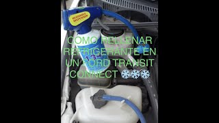 Como rellenar liquido de enfriamiento o refrigerante en un ford transit connect [upl. by Rebecca190]