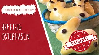 Osterhasen aus Hefeteig  Ostergebäck  Backen zu Ostern [upl. by Lever]