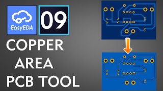 How to use Easyeda online Pcb Design copper area Tool and make PCB Professional  Easyeda tutorials [upl. by Uticas]