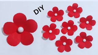 Very Easy Paper Flower Craft  Paper Flower Making Step By Step  DIY Flower Craft [upl. by Amliv483]