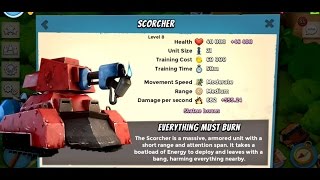 SCORCHER MAXED LEVEL 8 GAMEPLAY  Boom Beach  WAR TIME [upl. by Poucher]