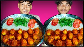 20 Eggs Curry 🥚🌶️🍛 With Rice Eating Challenge  Food Eating Competition  AHFOODCHALLANGE foryou [upl. by Berkin]