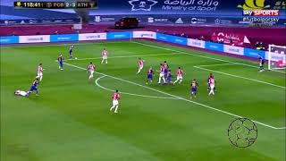 Expulsión de Messi por agresión a Villalibre Barcelona vs Athletic Final de la Supercopa [upl. by Nikolaus466]