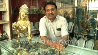 Nepali shopkeeper speaks about Shaligram Shila stones  ammonites [upl. by Hollah630]