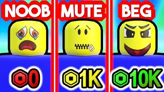 NOOB vs MUTE vs BEGGAR Pls Donate Roblox [upl. by Shandra]