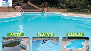 Como reparar una piscina  Pintores Rosario ✅ [upl. by Egrog]