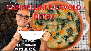 ZUPPA di CANNELLINI e CAVOLO NERO Zuppa detox di fagioli e cavolo nero fagioli cannellini [upl. by Dorothy]