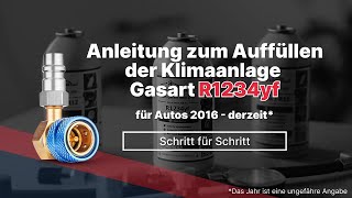 Wie füllt man die Klimaanlage in einem Auto mit dem Kältemittel R1234yf auf EasyKlima [upl. by Anirpas]