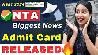 NEET 2024 Admit Card Released🔥 neet neet2024 update [upl. by Yllor]