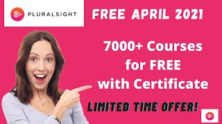 Pluralsight Free Courses with Certificate  Pluralsight Free April 2021  7000 Courses for FREE [upl. by Enelrac]