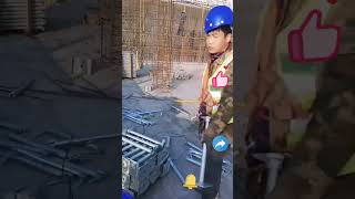 Highway guardrail reinforcement screw installation [upl. by Leahsim]