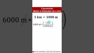 Convertir de metros a kilómetros m a km [upl. by Gibun]