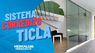 Sistema Ticla para Puertas Corredizas de vidrio templado Herralum [upl. by Etteyniv]