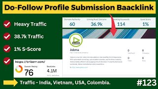 Very Good Do Follow Profile Submission Backlink  76 DR  How to Create Do Follow Backlinks 2024 [upl. by Nagear]