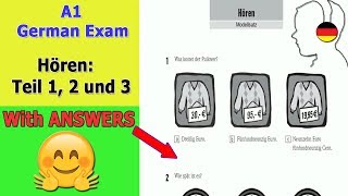 A1 German Exam Hören Teil 1 2 und 3 Goethe institut  German language [upl. by Ylatfen]