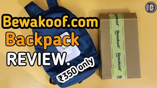 Backpack REVIEW from Bewakoofcom Water proof testWhat is the space inside the bag [upl. by Formica]