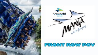 Manta  BampM Flying Coaster  Seaworld Orlando  Front Row POV [upl. by Serrano]