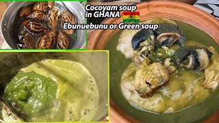 Ghana’s Favorite Green Soup Ebunuebunu with Cocoyam Fufu [upl. by Collette]