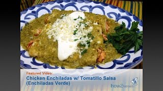 Chicken Enchiladas with Tomatillo Salsa Enchiladas Verde [upl. by Hazeefah]