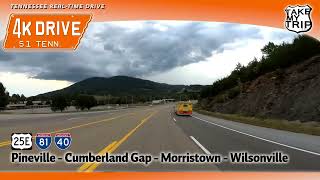 Cumberland Gap Kentucky into Tennessee scenic drive on US 25E I81 amp I40 in 4K [upl. by Peg476]