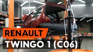 Comment remplacer un amortisseur arrière sur RENAULT TWINGO 1 C06 TUTORIEL AUTODOC [upl. by Ahsitak]