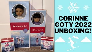 American Girl Corinne and Gwynn Tan Unboxing  GOTY 2022 Haul [upl. by Eikcuhc]