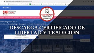 Actualización para descarga de certificado de libertad y tradición Colombia [upl. by Delorenzo]