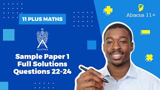 11 Plus Maths  Alleyns School Maths Sample Paper 1  Full Solutions Q2224 [upl. by Nolek]