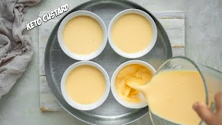 3 Ingredient Keto Custard  Very Easy and Delicious Dessert [upl. by Humberto161]