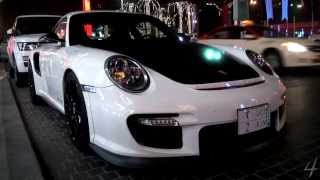 White Porsche 911 GT2 RS  458 Italia amp California at Dubai Mall [upl. by Ahsienad]