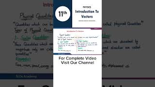 Introduction To Vector  National Book Of Foundation  NBF  Class 11th Physics Ch No 2 [upl. by Aryaz]