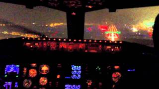 Boeing 757 Cockpit Landing During Storm [upl. by Brost]