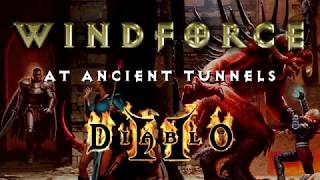 Diablo 2 LOD Windforce Drops In Ancient Tunnels [upl. by Putnem]