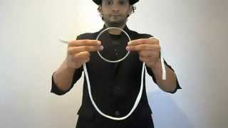 Rope Through Chinese Ring Trick  TUTORIAL [upl. by Mariann]