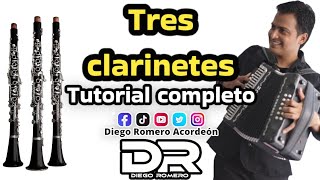 Tres clarinetes  Tutorial de acordeón  Diego Romero Acordeón DiegoRomeroAcordeon [upl. by Barnaby]