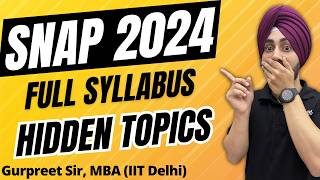 SNAP Exam 2024 Complete Syllabus Breakdown amp Top Scoring Topics [upl. by Nagap17]