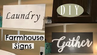 DIY Farmhouse Wood Sign  quotEasy Hackquot when you dont have stencils [upl. by Naud]