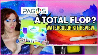 Is this painting kit a flop PAGOS WATERCOLOR PAINT SET REVIEW [upl. by Nirac]