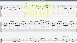 Giornos Theme from Jojos Bizarre Adventure Golden Wind  Guitar TAB [upl. by Notyep]