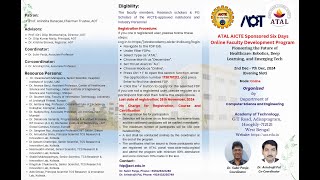 ATAL AICTE Sponsored Online Faculty Development Program  Day 5 [upl. by Ennaxor]