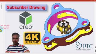 PTC Creo 100  Tamil  Subscriber Drawing  88 [upl. by Marga]