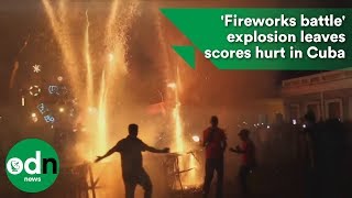 Fireworks battle explosion leaves scores hurt in Cuba [upl. by Newcomer]